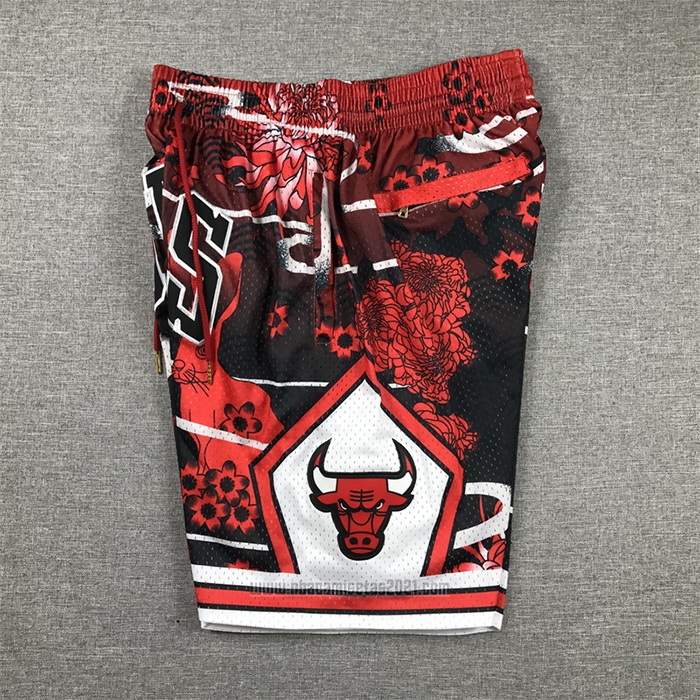Pantalone Chicago Bulls Lunar New Year Mitchell & Ness Just Don Rojo